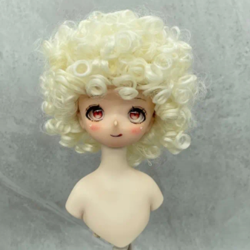 Creamy White Doll Wig 25cm
